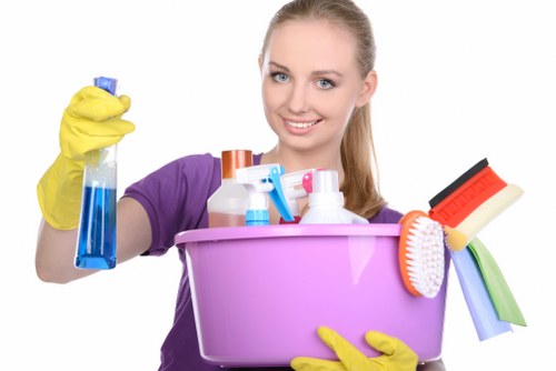 Carpet cleaning service treating high-traffic areas in Addington